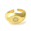 Brass with Cubic Zirconia Rings RJEW-B057-01G-04-2