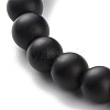 Natural Lava Rock & Synthetic Black Stone & Non-magnetic Hematite Round Beads Energy Stretch Bracelets Set BJEW-JB06971-11