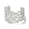 Titanium Steel Branch Open Cuff Bangles for Women BJEW-G719-01P-2