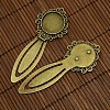 20mm Clear Domed Glass Cabochon Cover for Antique Bronze DIY Alloy Portrait Bookmark Making DIY-X0125-AB-NR-4