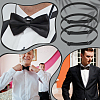 BENECREAT 16Pcs Adjustable Polyester Elastic Bow Tie Extender Bands FIND-BC0005-75B-02-6