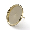 Brass Stud Earring Settings KK-L205-13G-E-1