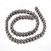 Electroplate Magnetic Synthetic Hematite Bead Strands G-A165A-6mm-05-2