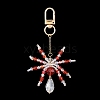 Halloween Spider Glass & 304 Stainless Steel Pendant Decorations HJEW-JM05040-2