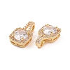 Brass Micro Pave Cubic Zirconia Pendants KK-E068-VC426-3