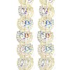 Electroplate Baking Paint Transparent Glass Beads Strands GL-CBA17FF-01K-3