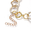Aluminum Curb Chain Jewelry Sets SJEW-JS01095-5