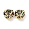 Brass Micro Pave Cubic Zirconia Beads KK-G444-01G-2