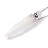 Natural Mixed Stone Bullet Shaped Perfume Bottle Pendant Necklaces G-B089-02P-4