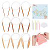 9Pcs Bamboo Circular Knitting Needles DIY-NB0010-86-1