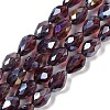 Transparent Electroplate Glass Beads Strands LS-EGLA-N013-T4mm-B03-1
