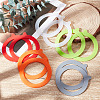 Gorgecraft 10Pcs 5 Colors Silicone Rings AJEW-GF0005-71-4