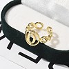 Brass Open Cuff Rings for Women RJEW-K289-01G-O-2