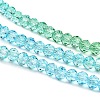 Transparent Painted Glass Beads Strands X1-DGLA-A034-T3mm-A17-4