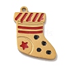 Christmas Theme 304 Stainless Steel Enamel Charms STAS-Z093-02J-1