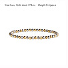 Hip-pop Style Waterproof Stainless Steel Beads Stretch Bracelets for Women Men CT0530-1-1