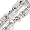 304 Stainless Steel Link Chain Bracelets BJEW-H618-06P-2