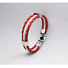 Imitation Leather Multi-strand Bracelets for Women Men WG7AE3D-10-1