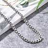Men's 304 Stainless Steel Cuban Link Chain Necklaces NJEW-JN03170-02-4