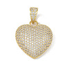 Brass Micro Pave Cubic Zirconia Pendant KK-H477-04G-1