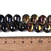 Electroplate Baking Paint Transparent Glass Beads Strands GL-N005-02A-C03-4