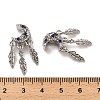 Alloy Rhinestone European Beads FIND-Q115-04P-3