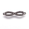 Brass Cubic Zirconia Links ZIRC-K070-11-2