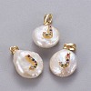 Natural Cultured Freshwater Pearl Pendants KK-L187-B-01J-1