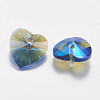 Faceted Glass Rhinestone Charms RGLA-F054-10x10-206PS-2