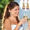 1 Pair Carnival Theme Glitter Zinc Alloy Champagne Winebottle Dangle Stud Earrings EJEW-UN0002-75-5