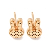 Brass Stud Earrings EJEW-D288-12G-2