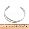 304 Stainless Steel Cuff Bangles for Women BJEW-B108-02P-5