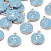 Platinum Plated Alloy Enamel Charms X-ENAM-S118-04F-P-4