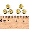 Brass Rhinestone Spacer Beads RSB028NF-04G-2