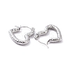 304 Stainless Steel Heart Hoop Earrings for Women EJEW-G293-25P-2