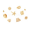 16Pcs 8 Style Brass Stud Earring Findings FIND-TA0001-85-3