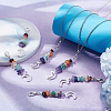 Beebeecraft 20Pcs Chakra Theme Natural Gemstone Pendant Decorations HJEW-BBC0001-01-5