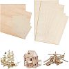 Olycraft 12Pcs 4 Style Basswood Veneer Pieces DIY-OC0009-19-1