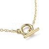 Rotated Hourglass Flat Round Alloy Pendant Necklaces for Women NJEW-G131-01D-3