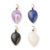 Natural Mixed Gemstone Pendants PALLOY-JF01499-1