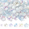 120Pcs 6 Styles Mixed Styles Acrylic Bead Caps SACR-YW0001-65-1