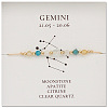 Natural stone constellation bracelet with 12 zodiac signs NR2952-9-1