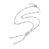 2Pcs 2 Colors Ion Plating(IP) 304 Stainless Steel Slider Necklace Makings AJEW-JB01268-2