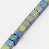 Electroplate Non-magnetic Synthetic Hematite Beads Strands G-J170B-4x4mm-05-3