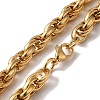 PVD Vacuum Plating 201 Stainless Steel Rope chain Necklaces NJEW-H033-06B-G-2