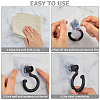 Rotatable Self Adhesive Plastic Hook Hangers AJEW-WH0401-06B-6