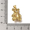 Rack Plating Brass Micro Pave Clear Cubic Zirconia Pendants KK-G500-26G-3