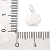 925 Sterling Silver White and Pink Enamel Smiling Face Cloud Charms STER-D303-03S-3