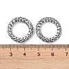 Tibetan Style 316 Surgical Stainless Steel Spring Gate Rings STAS-P362-10B-AS-3