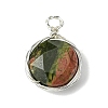 Natural Gemstone Pendants PALLOY-JF03175-01-3